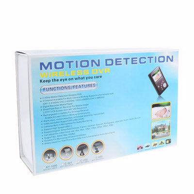 2.5 inch TFT LCD Screen Mini Wireless DVR Recording Receiver with SD Card Slot / Alarm Input(Black)