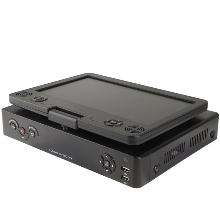 4 Channel 10 inch LCD all-in-one Standalone DVR / LCD DVR Combo, H.264 Compression, Support SATA HDD / RJ-45