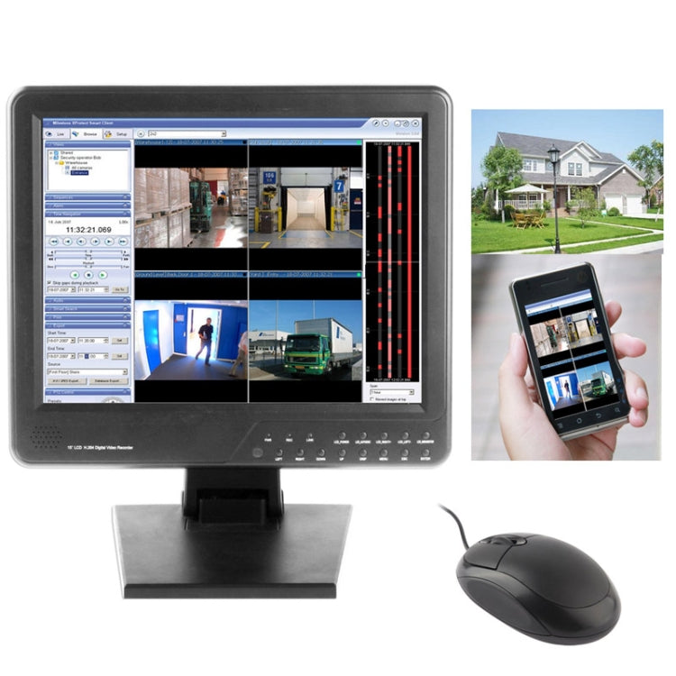 16 Channel 19 inch LCD All-in-one standalone DVR / LCD DVR Combo, H.264 Compression, Supports RJ-45 / VGA/ SPOT Output(Black)