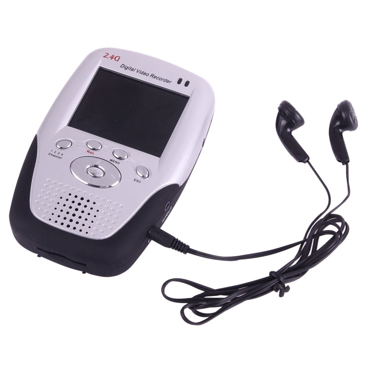 KS-639R 2.4GHz Multimedia LCD Wireless DVR MPEG-4 Recording Receiver with Mic(Silver)