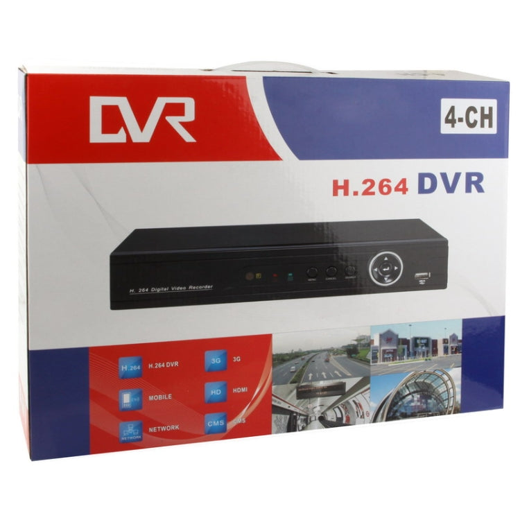 4CH H.264 DVR Digital Video Recorder , Support VGA / HDMI / RJ45 NET / USB 2.0