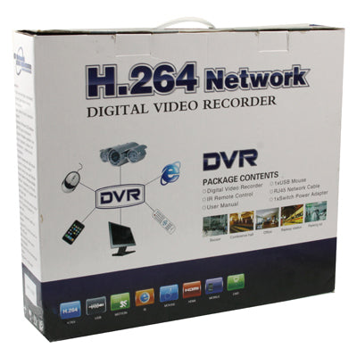 4CH H.264 DVR Network HDD Digital Video Recorder, Supports VGA Output, BNC 4CH Input & 1CH Output, Support E-mail Alarm