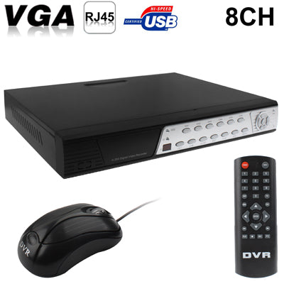 8CH H.264 DVR Network HDD Digital Video Recorder, Supports VGA Output, BNC 8CH Input & 1CH Output