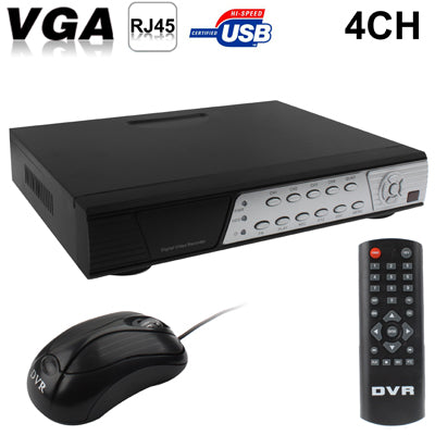 4CH H.264 DVR Network HDD Digital Video Recorder, Supports VGA Output, BNC 4CH Input & 1CH Output