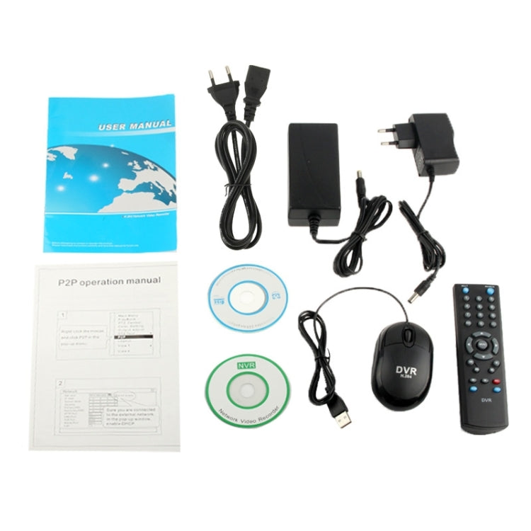 9CH 1080P RJ45 NVR Kit with 8 x H.264 1.0 Mega Pixel / 4.0mm Fixed Focal Lens Infrared 720P IP Camera, Support Mega Pixel HD Network Video Preview, Storage and Playback / 4CH Playback Simultaneously(Black)