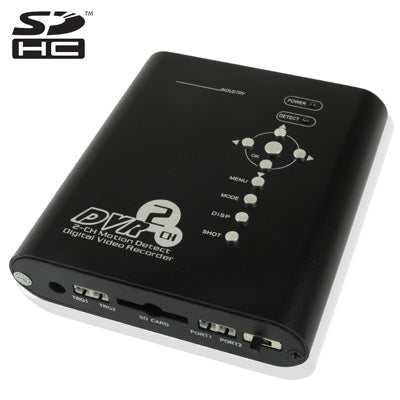 2 Channels Mini DVR, Support SD Card up to 8GB, AVI Video Format, Size: 115 x 80 x 31mm(Black)