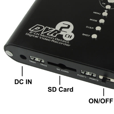 2 Channels Mini DVR, Support SD Card up to 8GB, AVI Video Format, Size: 115 x 80 x 31mm(Black)