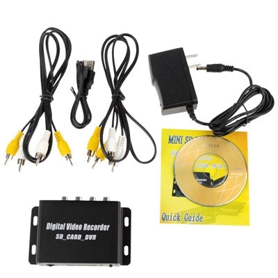 SD-DVR 1-CH Mini Digital Video Recorder with Motion Detected / Mixing / Audio / Loop Recording, Support SD Card up to 32GB(Black)