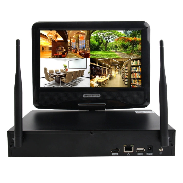 szsinocam SN-NVK-8004M10 4CH HD 720P 1.0 Mega Pixel 2.4GHz WiFi IP Dome + Bullet Camera 10.1 inch LCD Screen NVR Kit