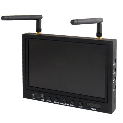 RC701 5.8GHz Wireless FPV 7 inch TFT LCD Diversity Receiver Monitor with Sunhood & Antenna