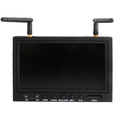 RC701 5.8GHz Wireless FPV 7 inch TFT LCD Diversity Receiver Monitor with Sunhood & Antenna