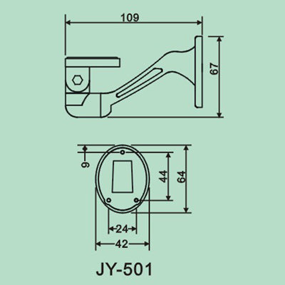 CCD CCTV Camera ABS Material Mounting Bracket, Load-bearing: 2.0kg (JY-501)(White)