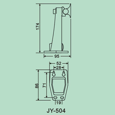CCD CCTV Camera Aluminum Material Mounting Bracket, Load-bearing: 4.0kg (JY-504)