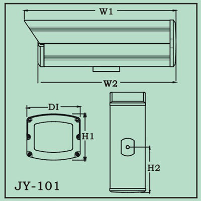 Outdoor Waterproof CCD Camera Housing, Inner Size: 255 x 89 x 73mm (JY-101)