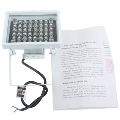 48 LED Auxiliary Light for CCD Camera, IR Distance: 60-80m (ZT50-4W), Size: 12.8x9x8cm(White)