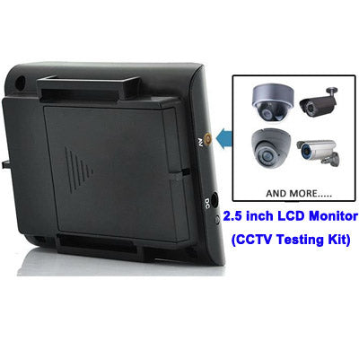2.5 inch LCD Monitor for Testing CCTV Security Cameras(Black)