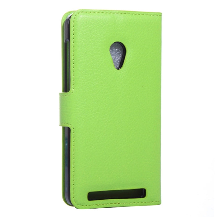 4.5Inch Litchi Texture Leather Case with Holder & Card Slots & Wallet for Asus ZenFone 4 / A450CG