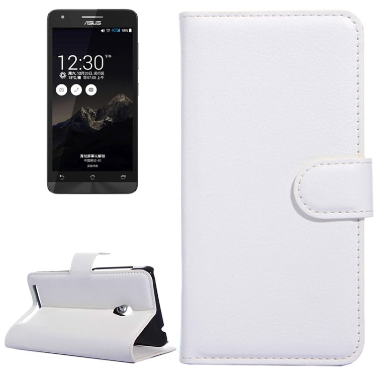 4.5Inch Litchi Texture Leather Case with Holder & Card Slots & Wallet for Asus ZenFone 4 / A450CG