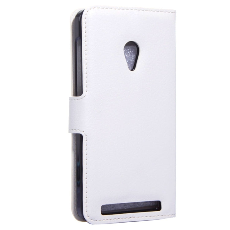 4.5Inch Litchi Texture Leather Case with Holder & Card Slots & Wallet for Asus ZenFone 4 / A450CG