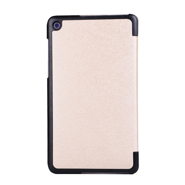 Silk Texture Leather Case with 3-folding Holder for Asus T90 Chi