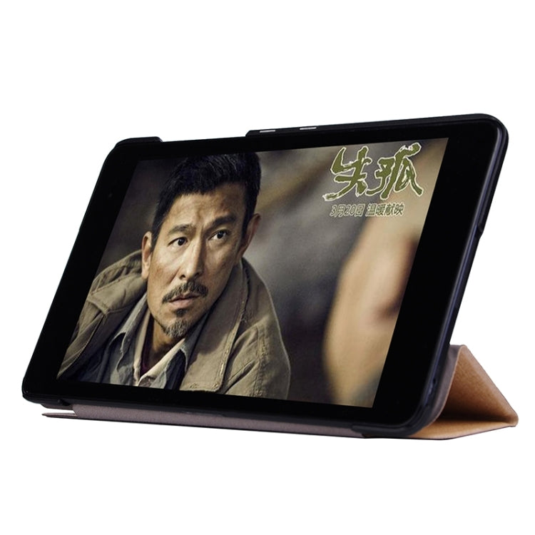 Silk Texture Leather Case with 3-folding Holder for Asus T90 Chi