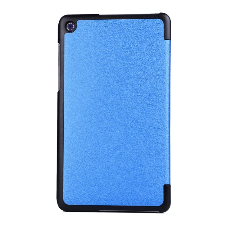 Silk Texture Leather Case with 3-folding Holder for Asus T90 Chi