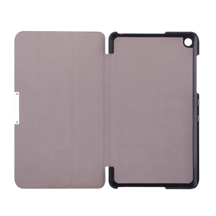 Silk Texture Leather Case with 3-folding Holder for Asus T90 Chi