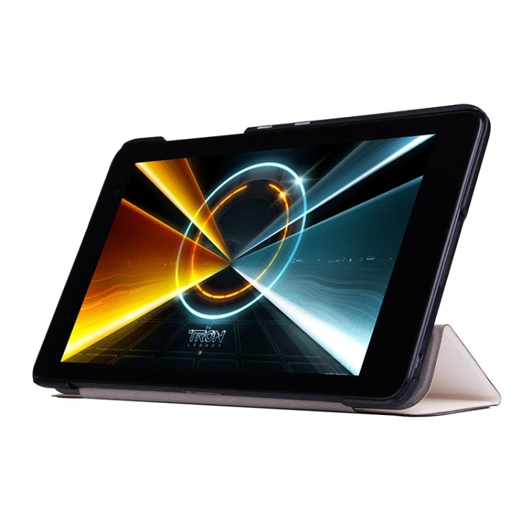 Silk Texture Leather Case with 3-folding Holder for Asus T90 Chi