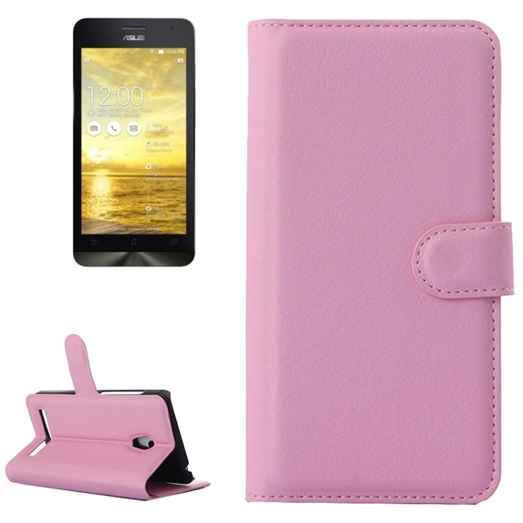 Litchi Texture Leather Case with Holder & Card Slots & Wallet for Asus ZenFone 5 / A501CG / A500CG / A500KL