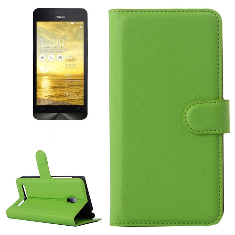 Litchi Texture Leather Case with Holder & Card Slots & Wallet for Asus ZenFone 5 / A501CG / A500CG / A500KL
