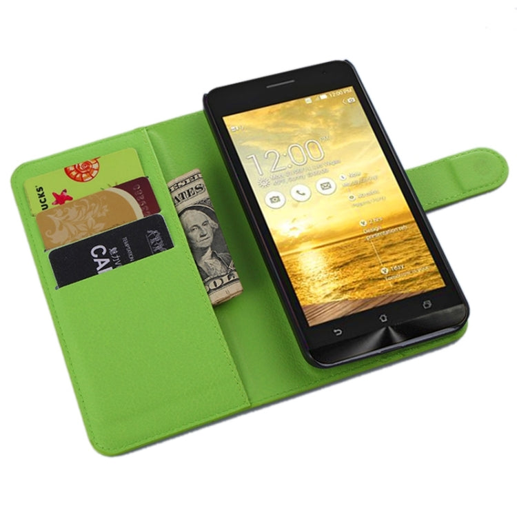 Litchi Texture Leather Case with Holder & Card Slots & Wallet for Asus ZenFone 5 / A501CG / A500CG / A500KL