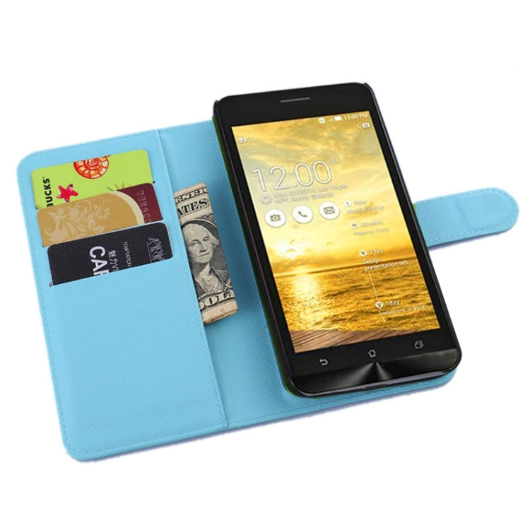 Litchi Texture Leather Case with Holder & Card Slots & Wallet for Asus ZenFone 5 / A501CG / A500CG / A500KL