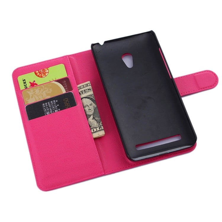 Litchi Texture Leather Case with Holder & Card Slots & Wallet for Asus ZenFone 5 / A501CG / A500CG / A500KL