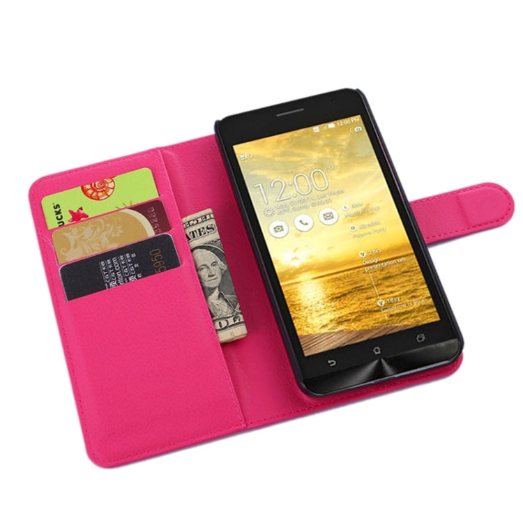 Litchi Texture Leather Case with Holder & Card Slots & Wallet for Asus ZenFone 5 / A501CG / A500CG / A500KL