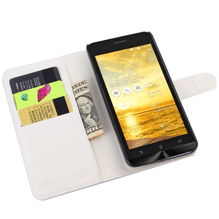 Litchi Texture Leather Case with Holder & Card Slots & Wallet for Asus ZenFone 5 / A501CG / A500CG / A500KL