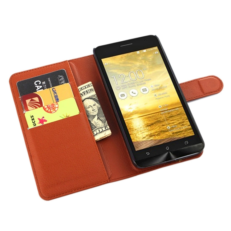 Litchi Texture Leather Case with Holder & Card Slots & Wallet for Asus ZenFone 5 / A501CG / A500CG / A500KL