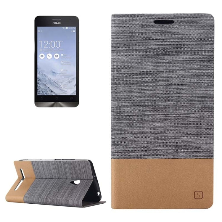 Horizontal Flip Canvas Leather Case with Card Slot & Holder for ASUS ZenFone 6
