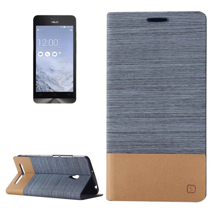 Horizontal Flip Canvas Leather Case with Card Slot & Holder for ASUS ZenFone 6