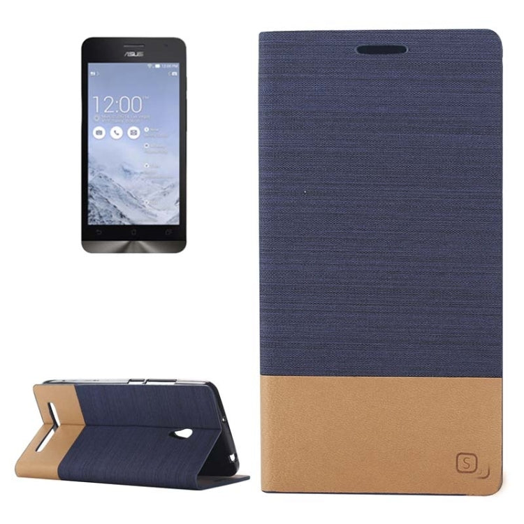 Horizontal Flip Canvas Leather Case with Card Slot & Holder for ASUS ZenFone 6