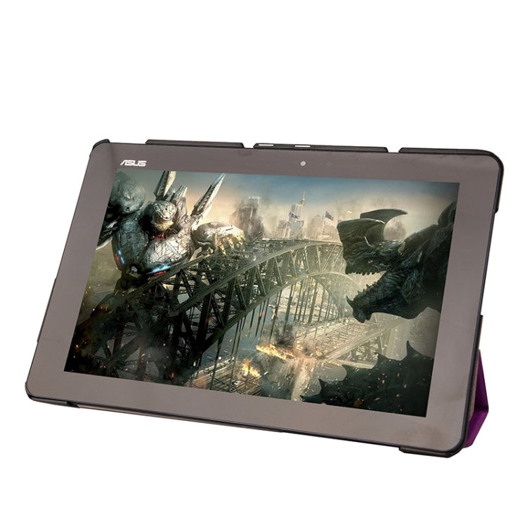 Crazy Horse Texture Leather Case with 3-folding Holder for Asus T100 Chi