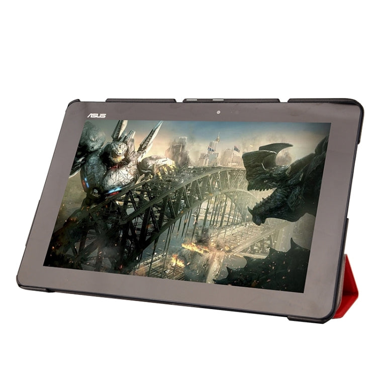 Crazy Horse Texture Leather Case with 3-folding Holder for Asus T100 Chi