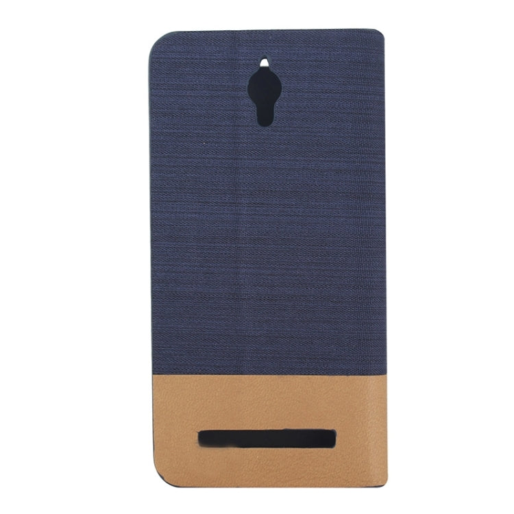 Horizontal Flip Canvas Leather Case with Card Slot & Holder for ASUS ZenFone C