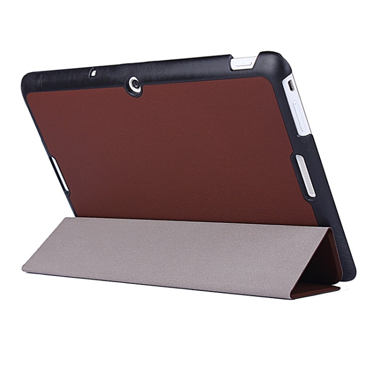Crazy Horse Texture Leather Case with 3-folding Holder for Asus MeMO Pad 10 / ME103K