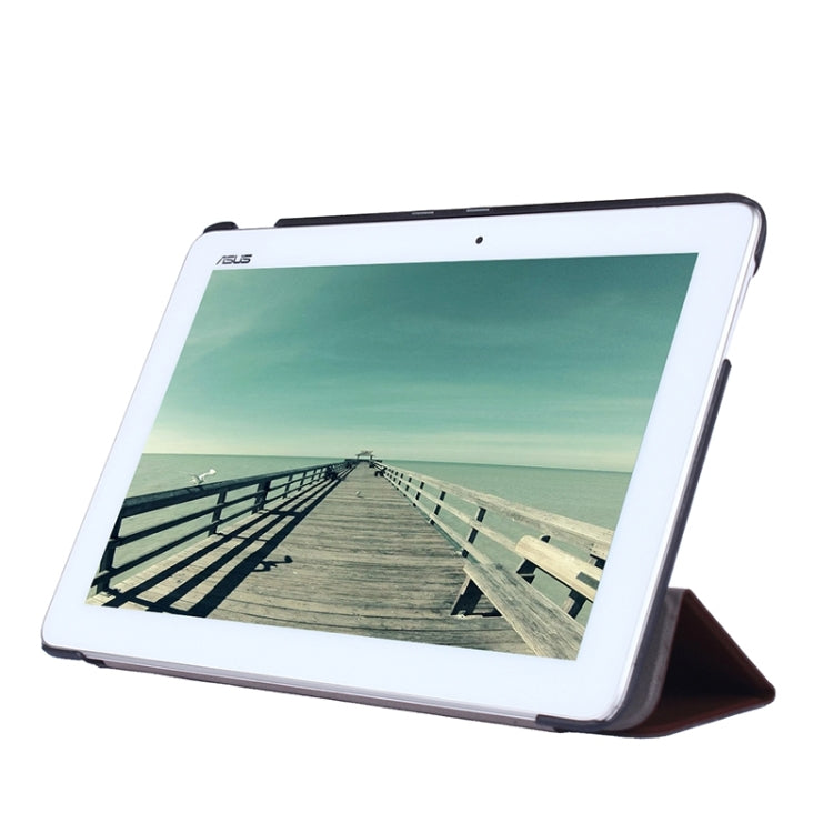 Crazy Horse Texture Leather Case with 3-folding Holder for Asus MeMO Pad 10 / ME103K