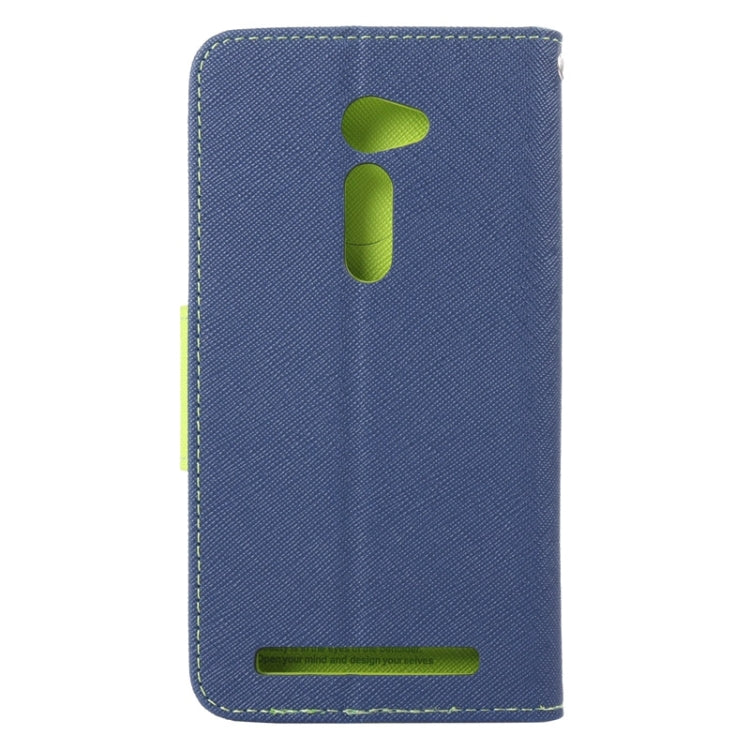 MERCURY Cross Texture Contrast Color Style Leather Case with Holder & Card Slots & Wallet for Asus ZenFone 2 / ZE500CL