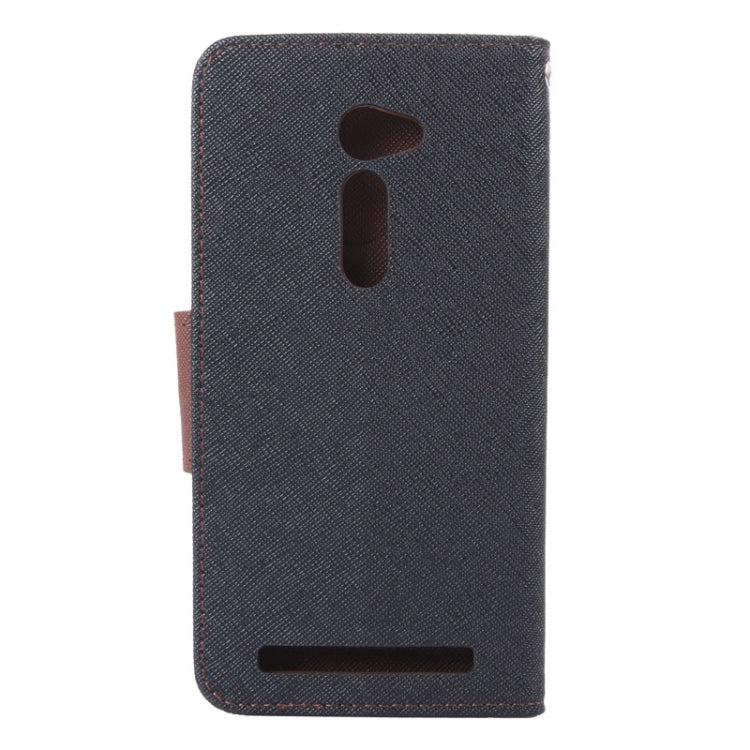 MERCURY Cross Texture Contrast Color Style Leather Case with Holder & Card Slots & Wallet for Asus ZenFone 2 / ZE500CL