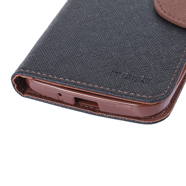 MERCURY Cross Texture Contrast Color Style Leather Case with Holder & Card Slots & Wallet for Asus ZenFone 2 / ZE500CL