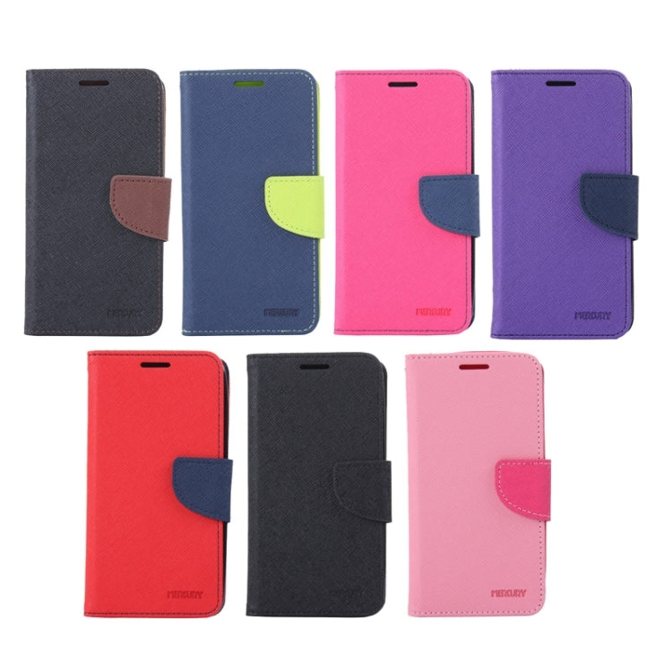 MERCURY Cross Texture Contrast Color Style Leather Case with Holder & Card Slots & Wallet for Asus ZenFone 2 / ZE500CL