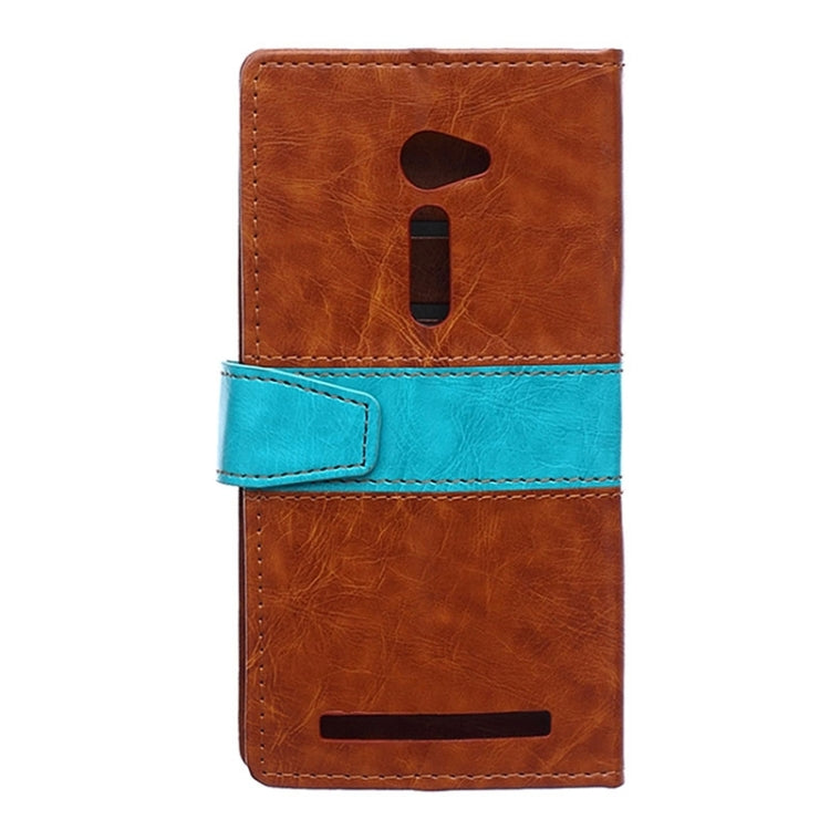 Crazy Horse Texture Color Matching Flip Leather Case with Holder & Card Slots & Wallet for ASUS ZenFone 2