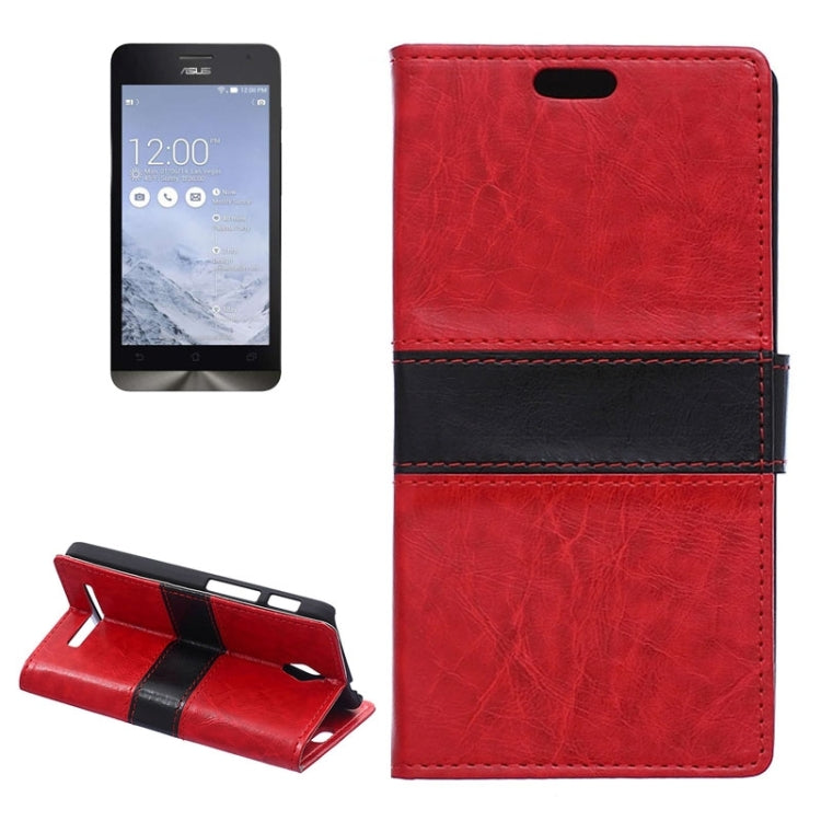 Crazy Horse Texture Color Matching Flip Leather Case with Holder & Card Slots & Wallet for ASUS Zenfone C / ZC451CG